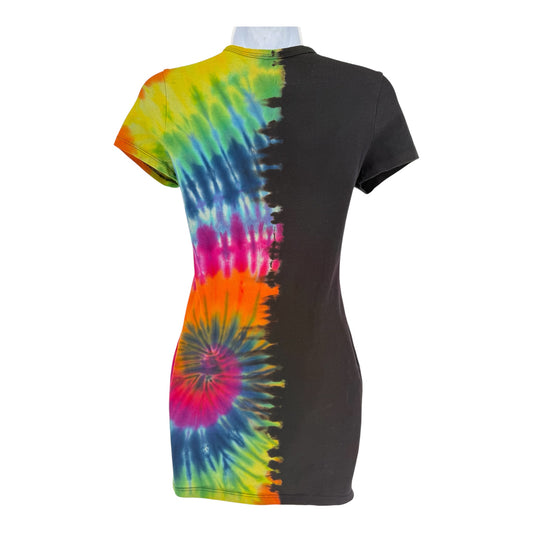 Half Rainbow Shirt Dress