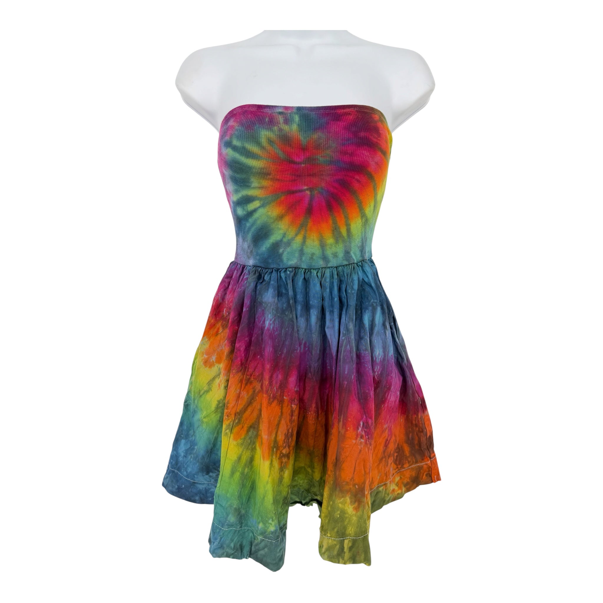 rainbow strapless dress Tube Top M Elegant Women Shirt Dress Bridesmaid Dress Jade 2026 100% Polyester Stretch Color:Lt. Blue/Red
