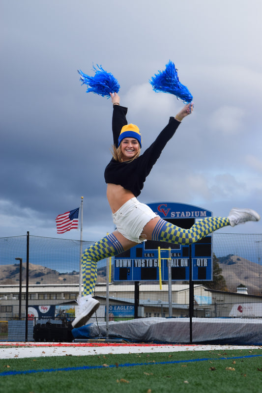 Coming SOON! Game Day! - Navy & Maize Thigh-Highs
