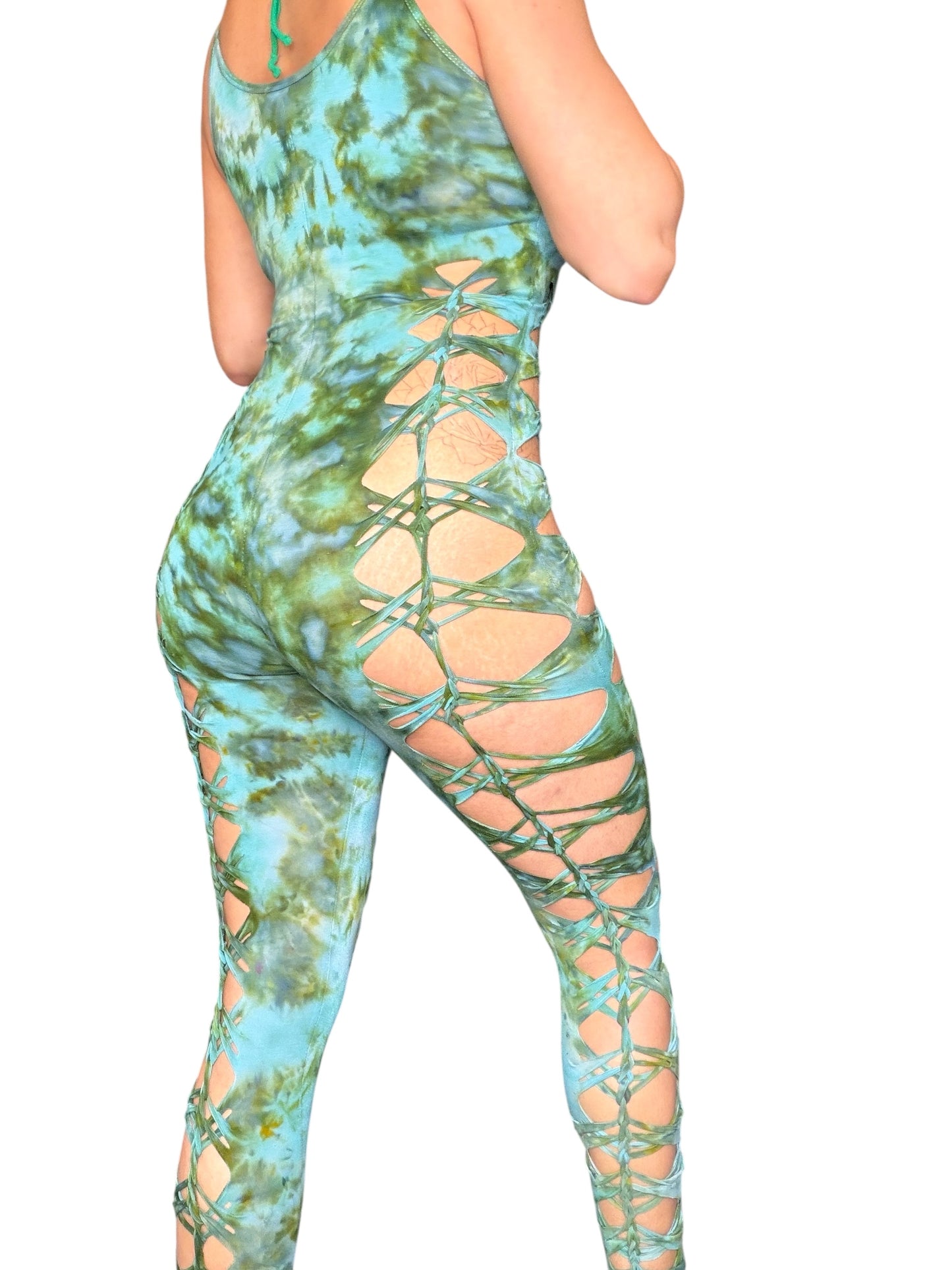 Sea Glass Weaved Jumpsuit