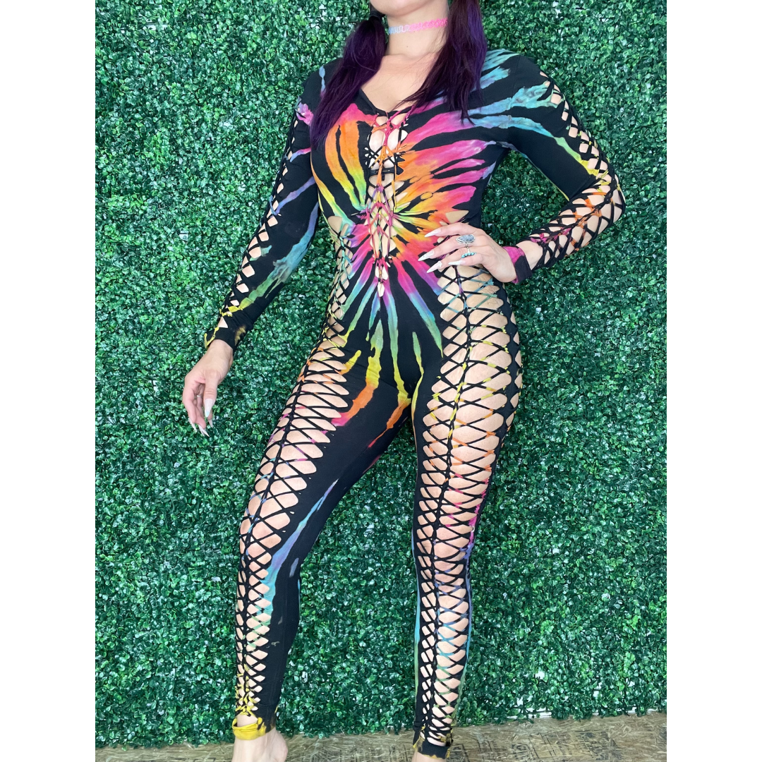 Black Rainbow Weaved Jumpsuit