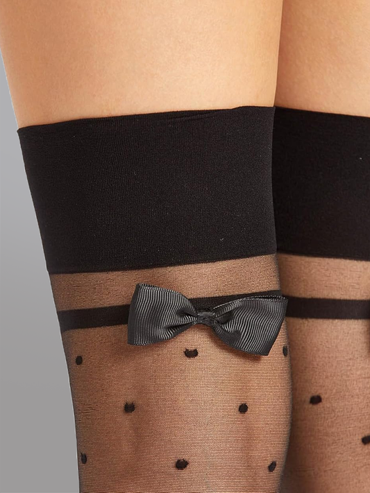 Polka Dot Bow Stockings