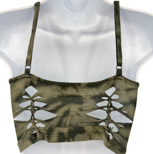 Earthy Weaved Crop Top with Rings