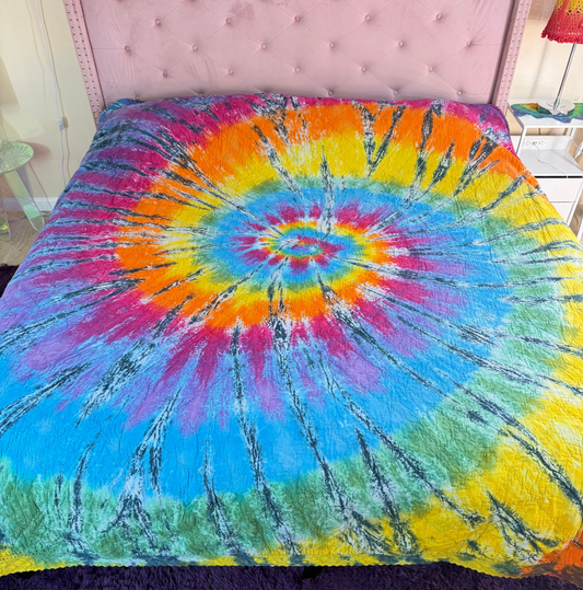 Rainbow Tiedye Comforter