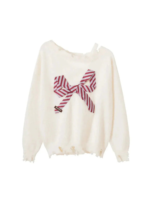 'Celebrateā Holiday Christmas Off Shoulder Sweater