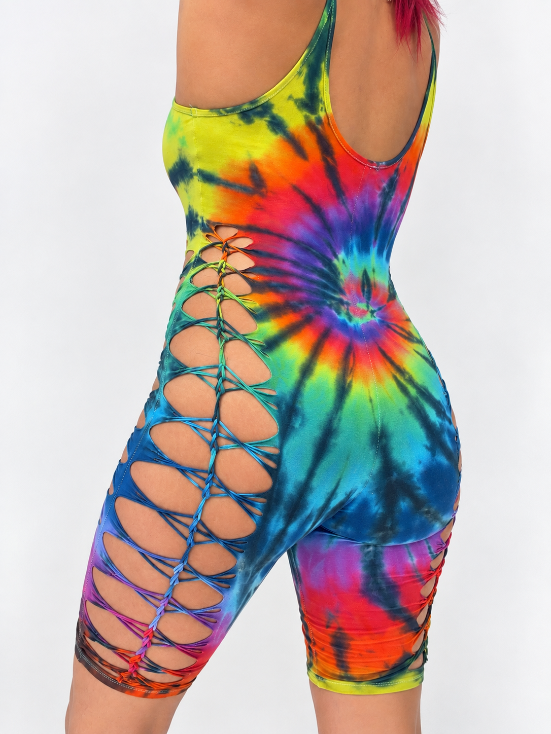 Rainbow Weaved Romper