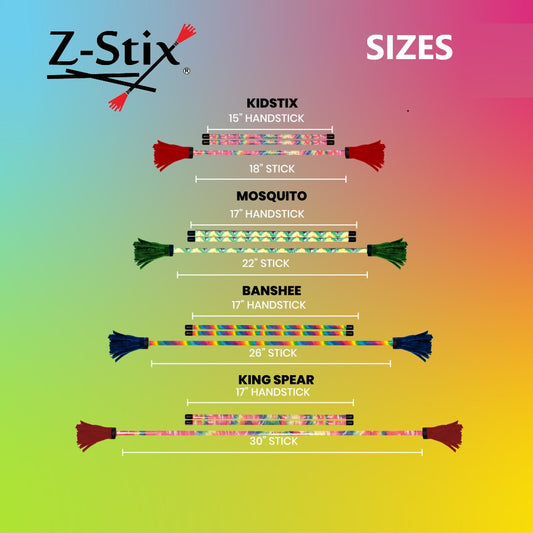 Z-Stix Hand Made Professional Flower Sticks-Devil Sticks- Festival Series