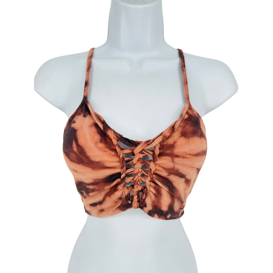 Reverse Dye Weaved Crop Top