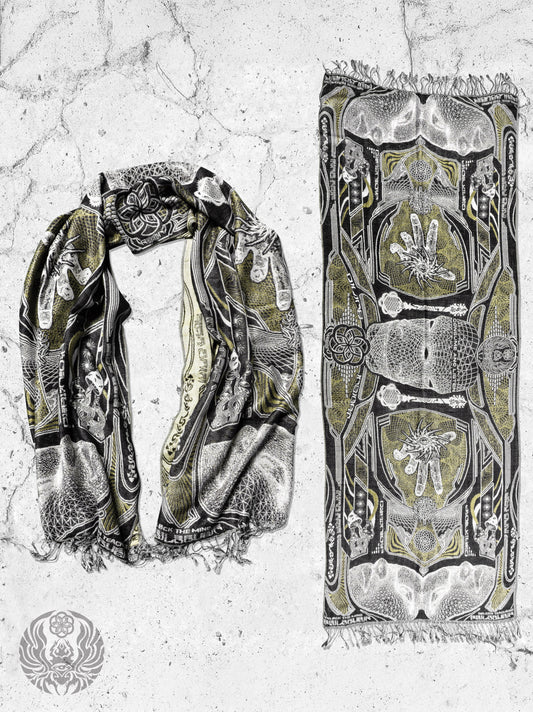 RESTOCKED ✦ GOLDEN TEACHERS V1 • GOLD • Festival Shawl/Scarf NEW