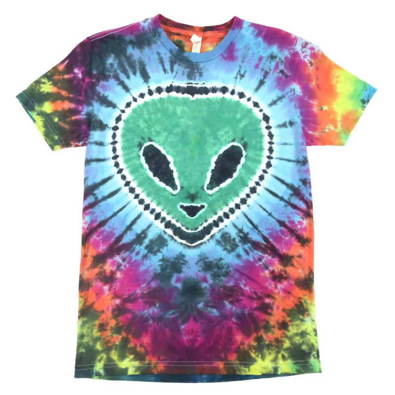 Tie dye alien t on sale shirt